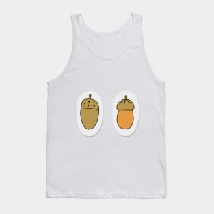 2 acorns. Autumn themes. A gift for a nature lover, naturalist, biologist. Forest design. Tank Top